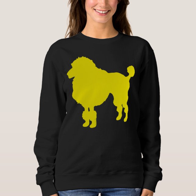 Sudadera Silueta de perro de perro de perro amarillo (Anverso)