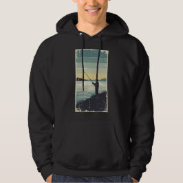 Sudadera Silueta de pesca vintage junto al lago