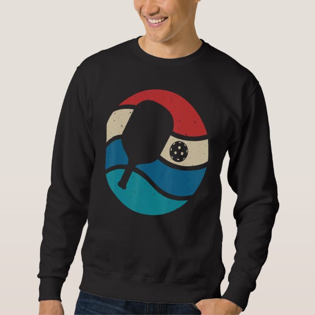 Sudadera Silueta de Pickleball Retro Vintage (Anverso)