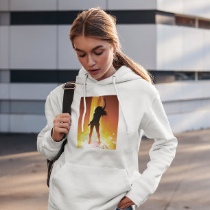 Sudadera Silueta de pista de baile vibrante arte pop