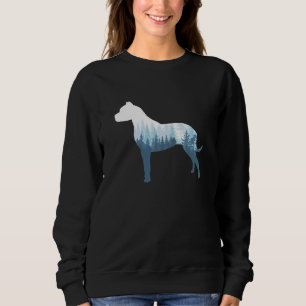 Sudadera Silueta de Pit Bull Pittie Perro Exterior Naturale