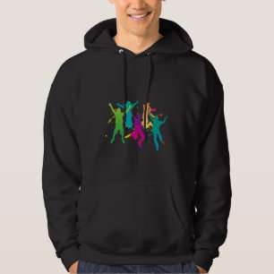 Sudadera Silueta de retrato de baile colorido