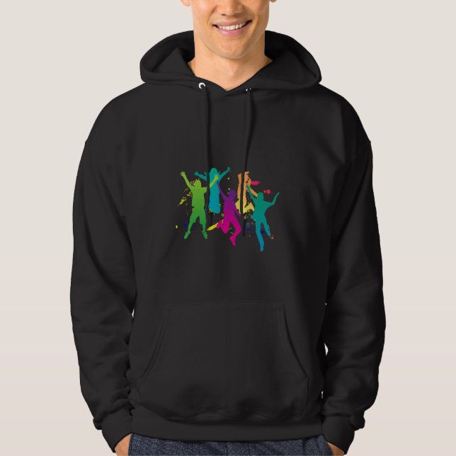 Sudadera Silueta de retrato de baile colorido (Anverso)