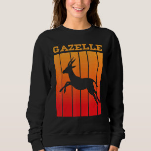 Sudadera Silueta de sombra de gacela al atardecer