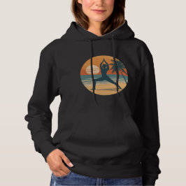 Sudadera Silueta de Yoga en Puesta de Sol en la Playa | Vid