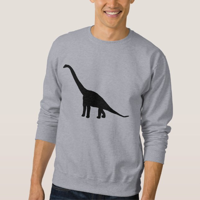 Sudadera Silueta del Brontosaurus del dinosaurio (Anverso)