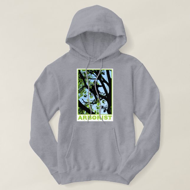 Sudadera Silueta del escalador del árbol: Arborista (Diseño del anverso)
