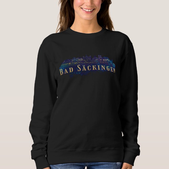Sudadera Silueta del horizonte de la ciudad de Bad Säckinge (Anverso)