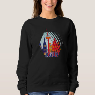 Sudadera Silueta del horizonte de la ciudad de Colonia Alem