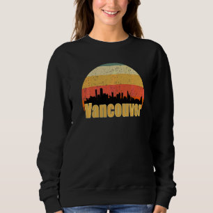 Sudadera Silueta del horizonte de Vancouver Canadá al atard