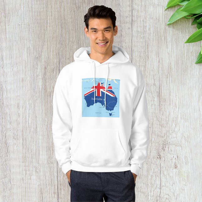 Sudadera Silueta del mapa de la bandera de Australia (Subido por el creador)