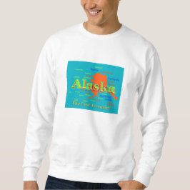 Sudadera Silueta del mapa del orgullo de Alaska