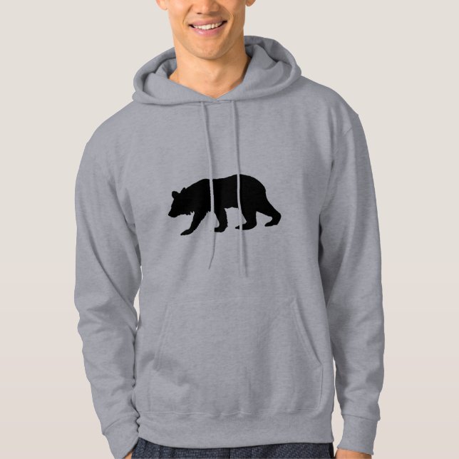 Sudadera Silueta del oso negro (Anverso)