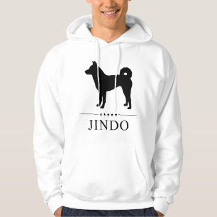 Sudadera Silueta negra de perro Jindo