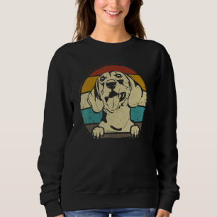 Sudadera Silueta vintage de dachshund años 60 70 retro perr