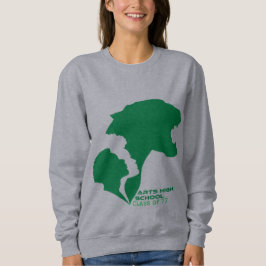 Sudadera Siluetas verdes de la escuela secundaria de artes