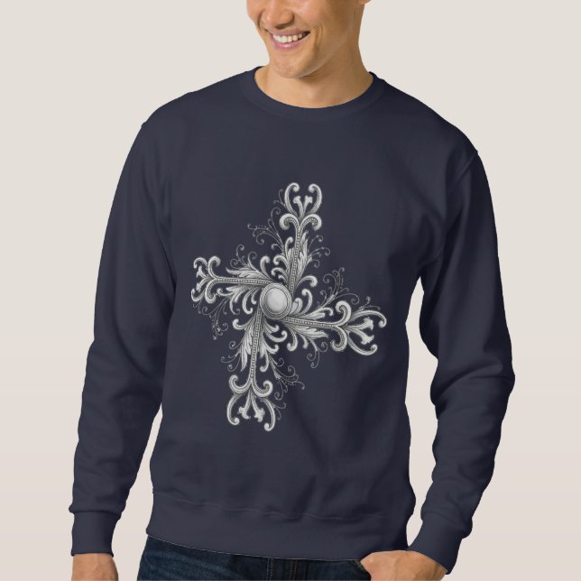 Sudadera Silver Filigree Pearl Quatrefoil (Anverso)