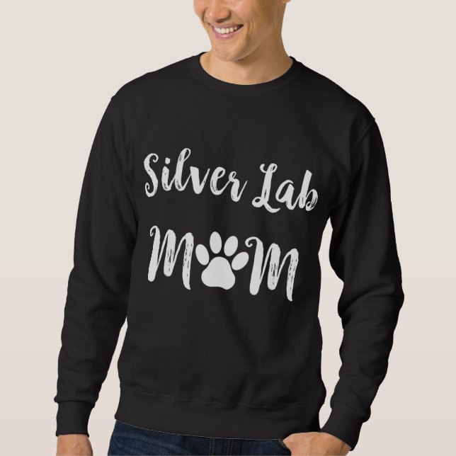 Sudadera Silver Lab Mom Dog Lover (Anverso)
