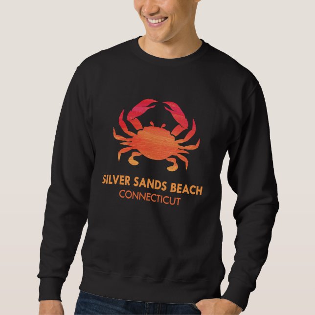 Sudadera Silver Sands Beach  Connecticut  Souvenir (Anverso)