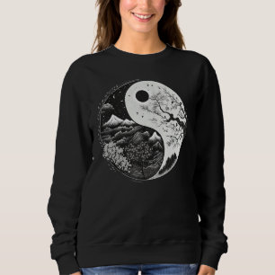 Sudadera Simbolismo taoísta negro y blanco Yin Yang en la n
