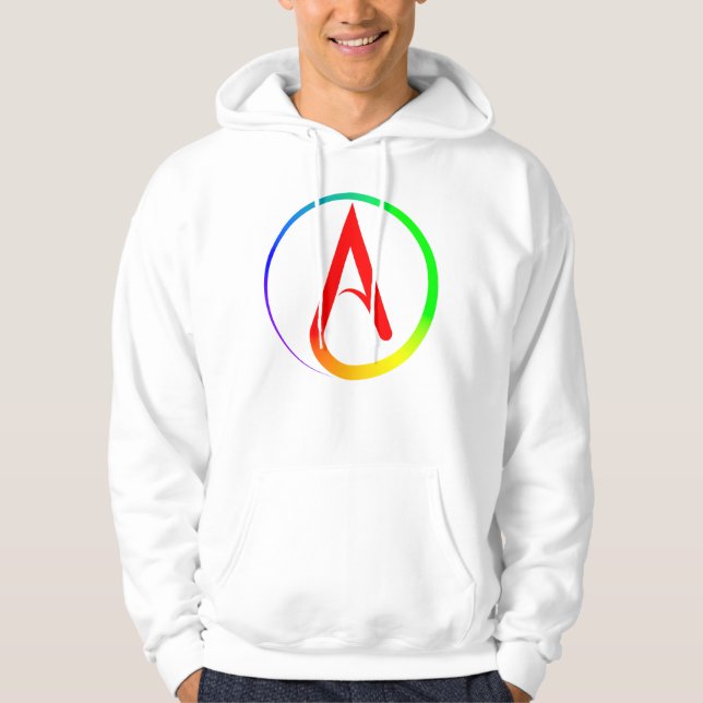 Sudadera Símbolo ateo arcoíris (Anverso)