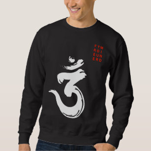 Sudadera Símbolo bengalí Om blanco