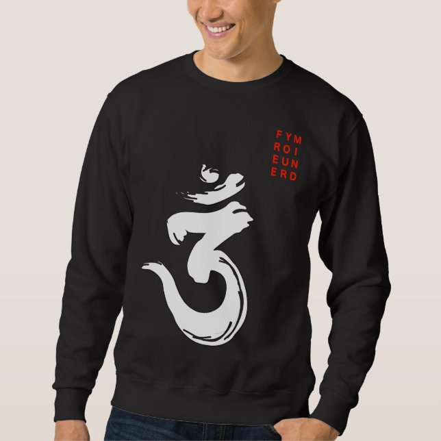 Sudadera Símbolo bengalí Om blanco (Anverso)