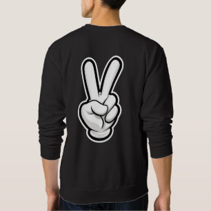 Sudadera Símbolo clásico del icono de la mano de la paz