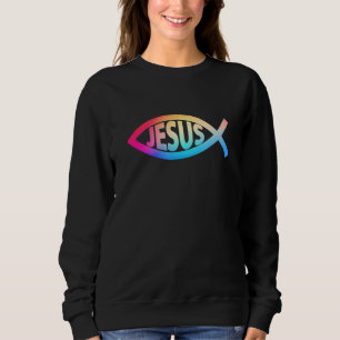 Sudadera Símbolo cristiano Ichthys Jesús Pescado Niños Jesú