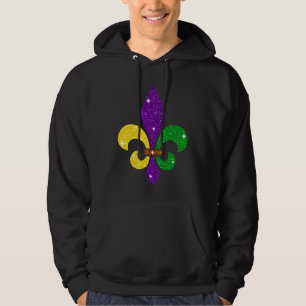 Sudadera Símbolo Cute Fleur De Lys Mardi Gras Mujeres Hombr