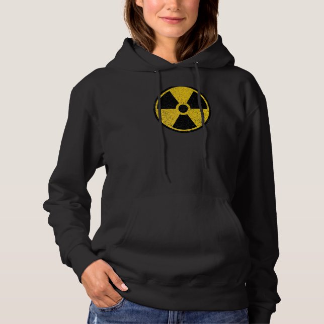 Sudadera Símbolo de advertencia nuclear radiactivo Rótulo d (Anverso)