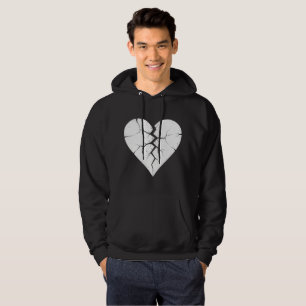 Sudadera Símbolo de Amor Agrietado Corazón Roto