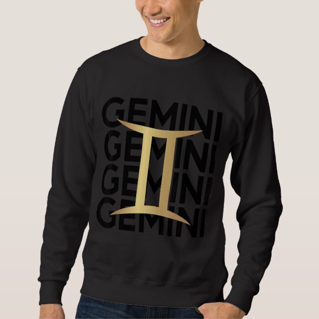 Sudadera Símbolo de astrología de Rótulo zodiaco de Gemini (Anverso)