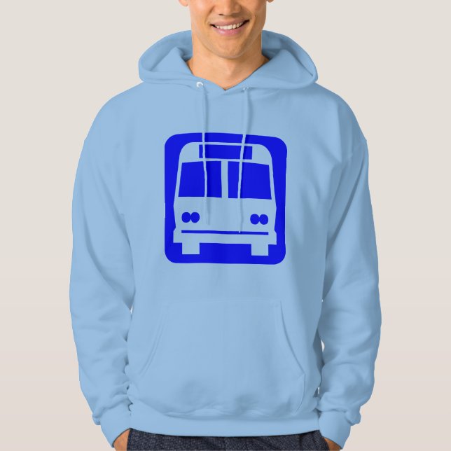 Sudadera Símbolo de bus - Azul (Anverso)