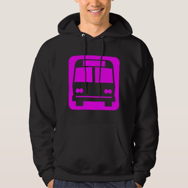 Sudadera Símbolo de bus - Magenta (Anverso)