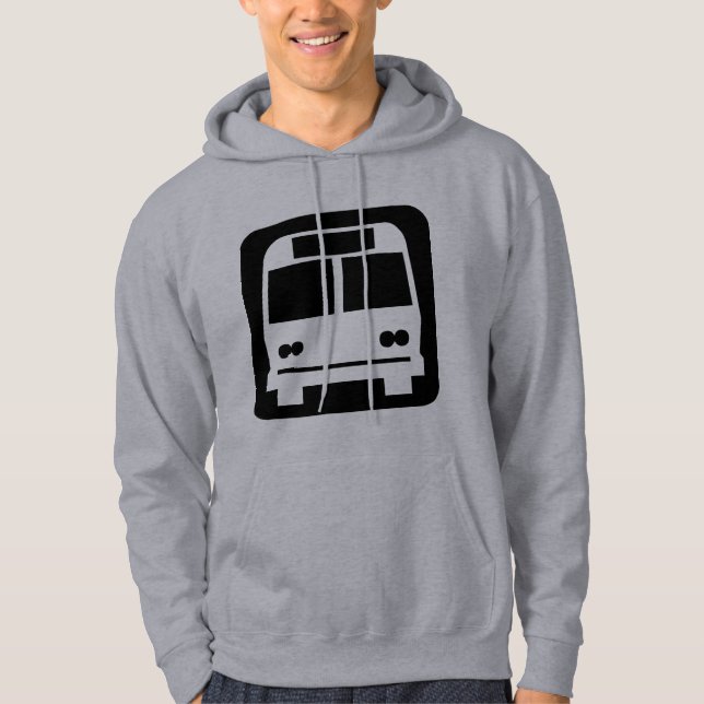 Sudadera Símbolo de bus - Negro (Anverso)