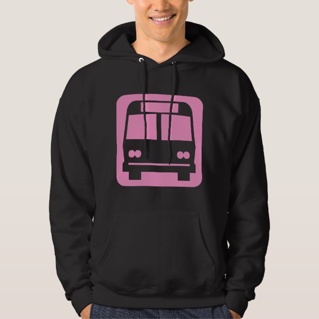 Sudadera Símbolo de bus - Rosa (Anverso)