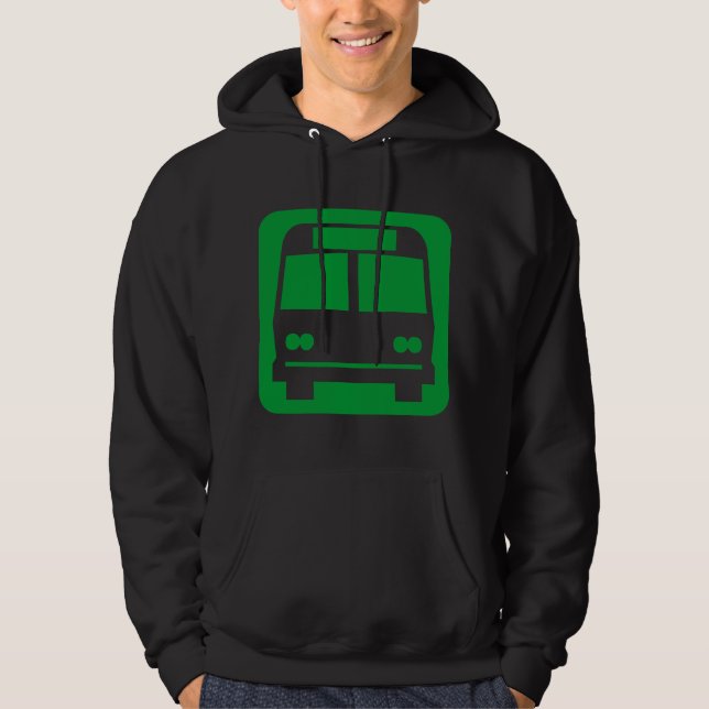 Sudadera Símbolo de bus - Verde de hierba (Anverso)