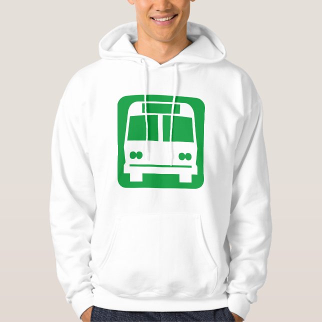 Sudadera Símbolo de bus - Verde de hierba (Anverso)