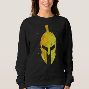 Sudadera Símbolo de casco espartano oro Esparta gladiador W