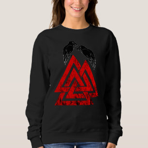 Sudadera Símbolo de castaño Odin Raven mitoología nórdica V