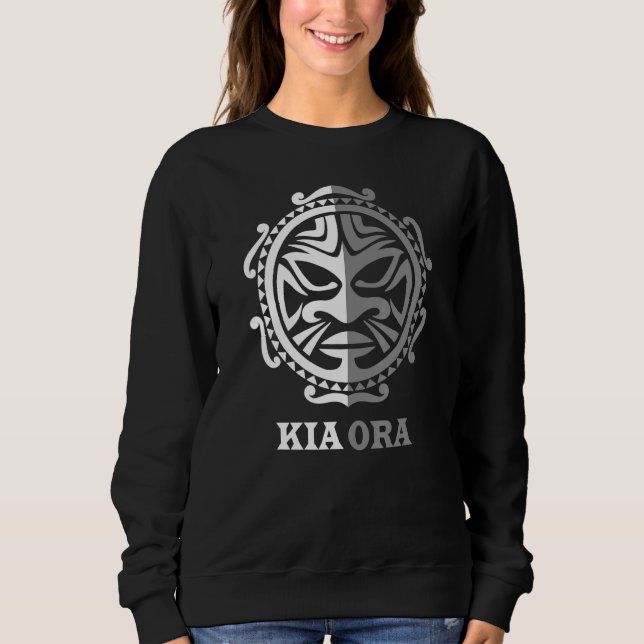 Sudadera Símbolo de cultura kia ora de Nueva Zelanda Haka m (Anverso)