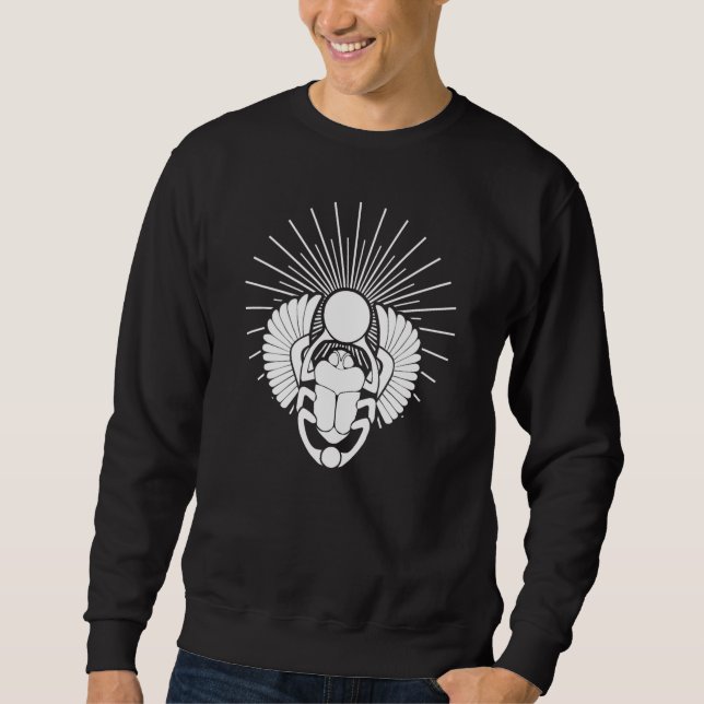 Sudadera Símbolo de Dios del Scarab alado egipcio (Anverso)