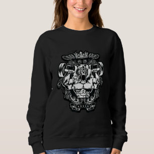 Sudadera Símbolo de fitness levantando bestia león culturis