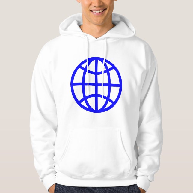 Sudadera Símbolo de globo - Azul (Anverso)