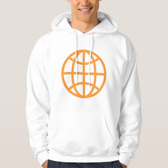 Sudadera Símbolo de globo - Naranja ligero (Anverso)
