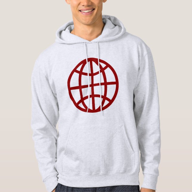Sudadera Símbolo de globo - Rojo de rubí (Anverso)