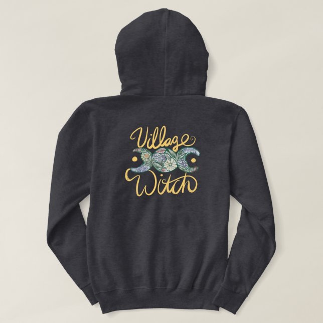 Sudadera Símbolo de la diosa de la luna de bruja de la alde (Reverso del diseño)