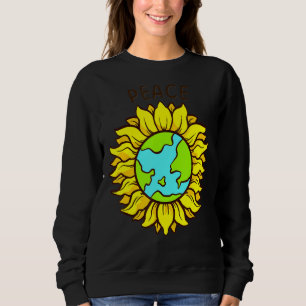 Sudadera Símbolo de la Tierra del girasol paz mundial