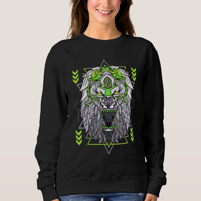 Sudadera Símbolo de león inspirado de León Zodiac Leo Rótul (Anverso)